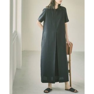 トゥデイフル(TODAYFUL)の【新品 タグ値札付】Halfsleeve Tuck Dress black(ロングワンピース/マキシワンピース)