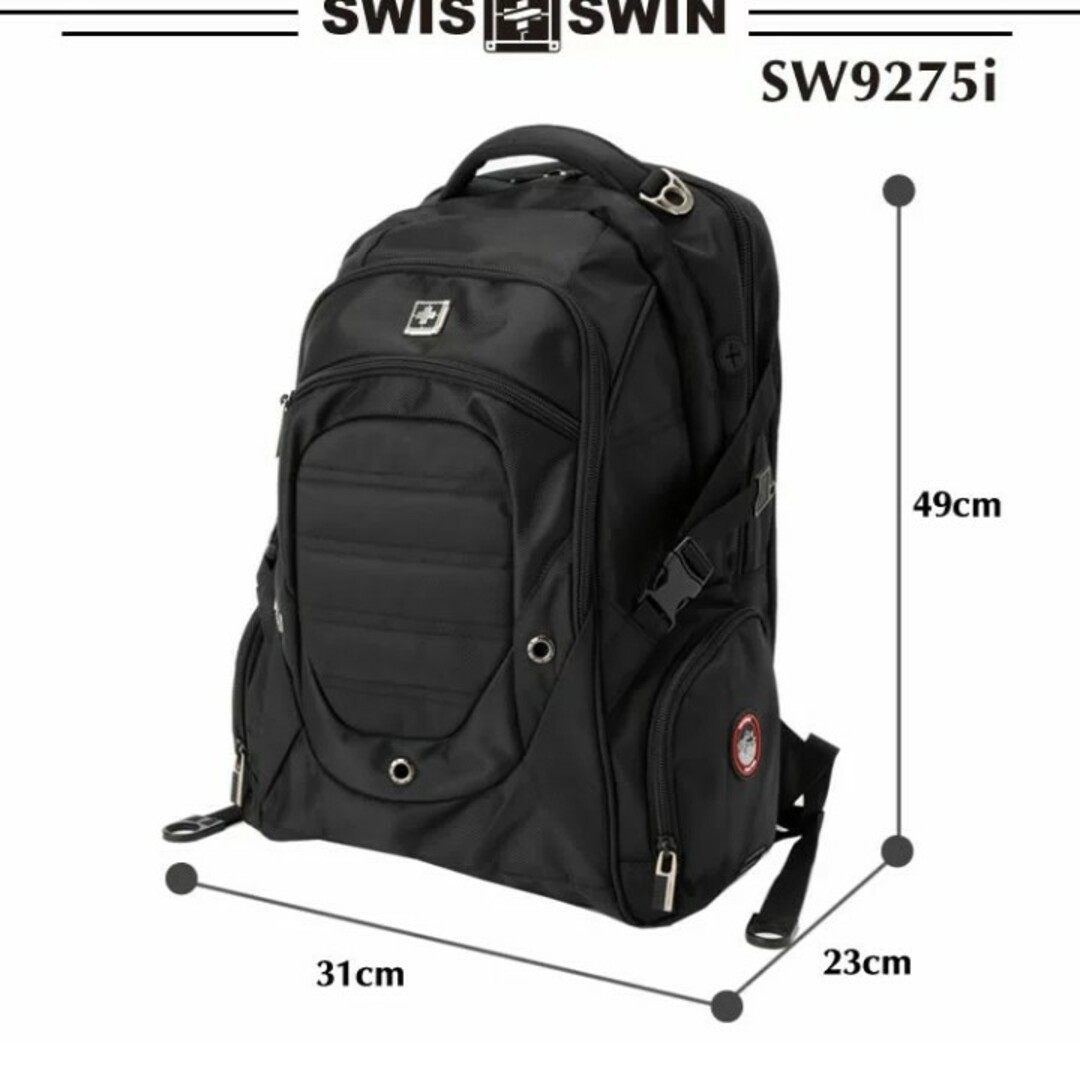 SWISSWIN(スイスウィン)の#SWISSWIN  #防撥水38L容量　機能的で丈夫　新品 メンズのバッグ(バッグパック/リュック)の商品写真