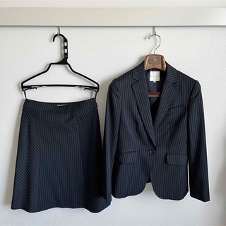 クミキョク(kumikyoku（組曲）)の組曲 スカートスーツ 1 W66 濃紺 ストライプ  YUNSA 春秋 DMW (スーツ)