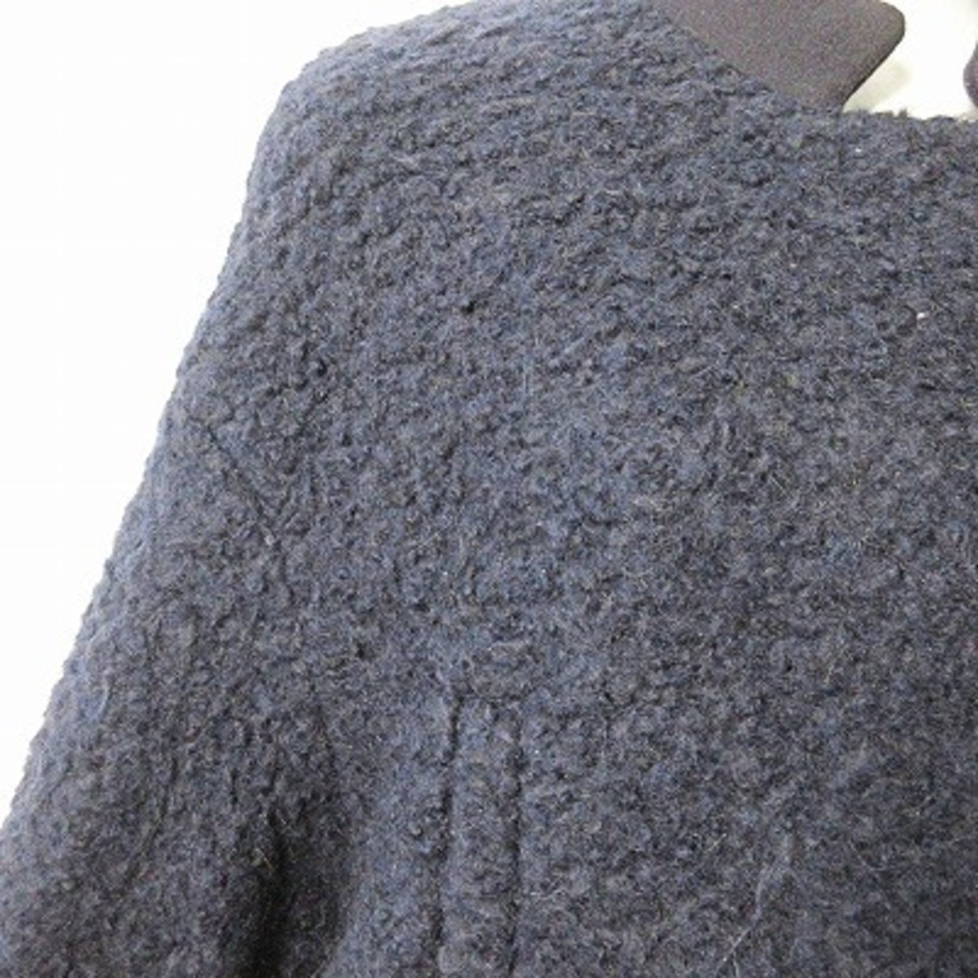 other(アザー)の1970 SEVENTY ツイードコート ジャケット 裾切替 ウール混 紺 42 レディースのジャケット/アウター(その他)の商品写真