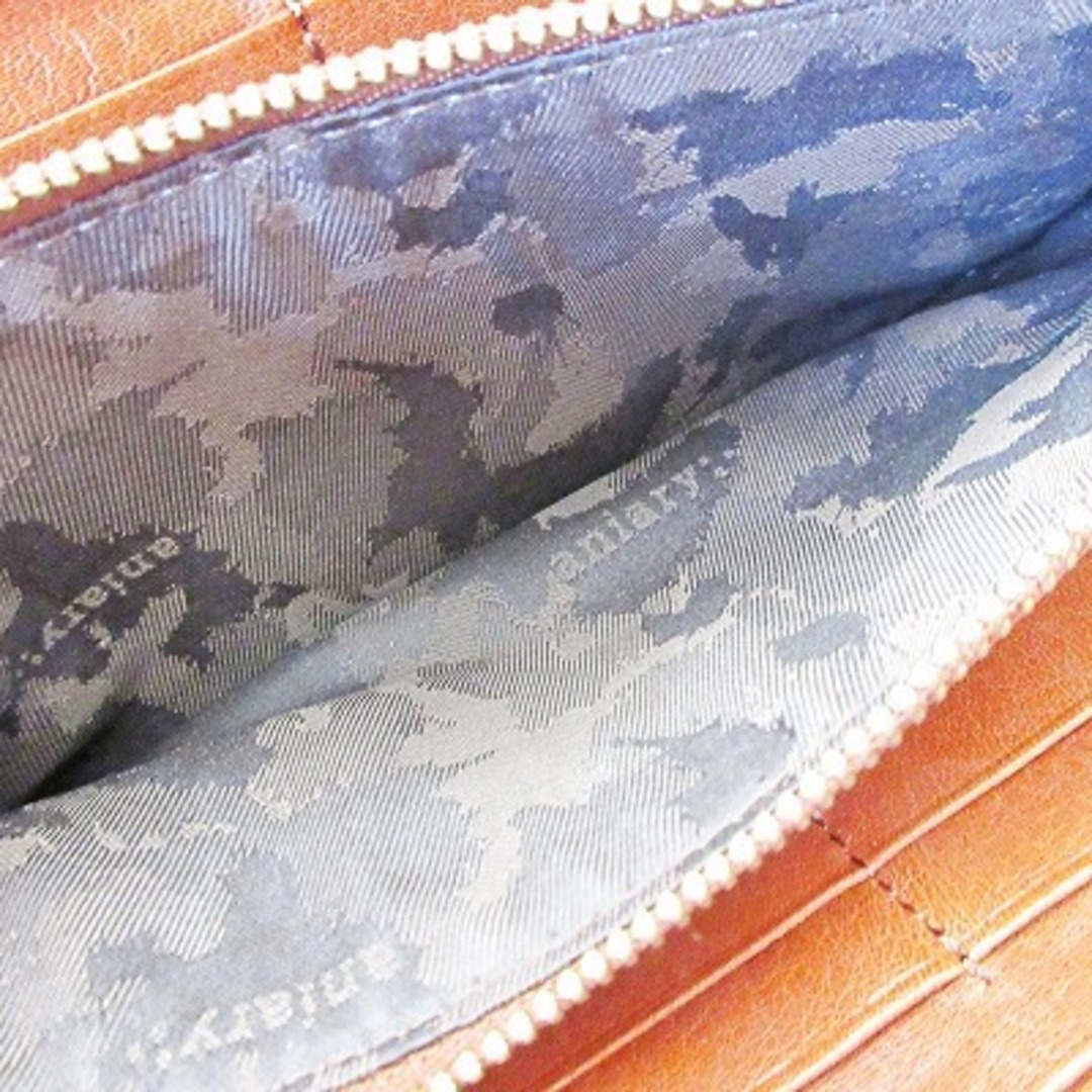 aniary(アニアリ)のアニアリ レザー 長財布 ロングウォレット ラウンドジップ ブラウン 茶 メンズのファッション小物(長財布)の商品写真