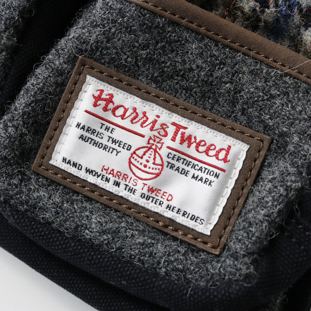 Harris Tweed(ハリスツイード)のハリスツイード HARRIS TWEED ウエストバッグ/グレー×ブラック 鞄 ウエストポーチ【2400013647861】 レディースのバッグ(ボディバッグ/ウエストポーチ)の商品写真