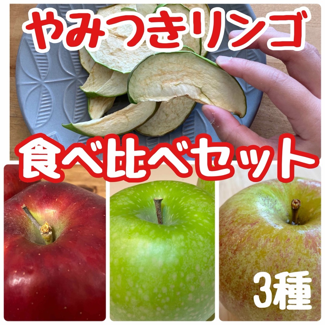 【食べ比べ 】りんごチップス 3種 りんご  ドライフルーツ　信州産　3袋 食品/飲料/酒の食品(フルーツ)の商品写真