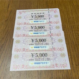 早稲田アカデミー　株主優待券　4枚　20,000円分(その他)