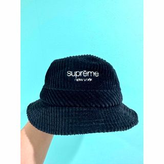 シュプリーム(Supreme)のsupreme バケハ　コーディロイ　ブラック(ハット)