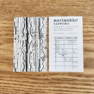 マリメッコ(marimekko)のマリメッコ　ショップカード　1枚(ショップ袋)