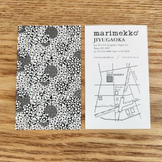 マリメッコ(marimekko)のマリメッコ　ショップカード　1枚(ショップ袋)