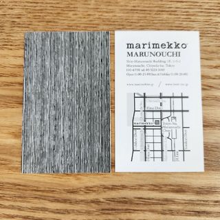 マリメッコ(marimekko)のマリメッコ　ショップカード　1枚(ショップ袋)