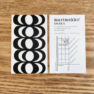 マリメッコ(marimekko)のマリメッコ　ショップカード　2枚(ショップ袋)