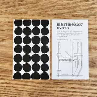 マリメッコ(marimekko)のマリメッコ　ショップカード　2枚(ショップ袋)