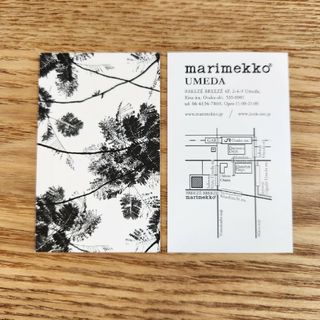 マリメッコ(marimekko)のマリメッコ　ショップカード　1枚(ショップ袋)