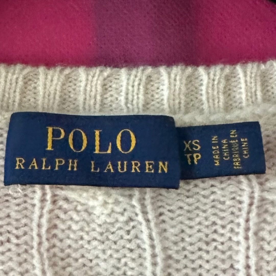 POLO RALPH LAUREN(ポロラルフローレン)の ★【美品】POLO RALPH LAURENウールカシミヤケーブルニットXS  レディースのトップス(ニット/セーター)の商品写真