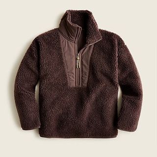 ジェイクルー(J.Crew)のJ.Crew ハーフジップ　スウェット　ブラウン(トレーナー/スウェット)