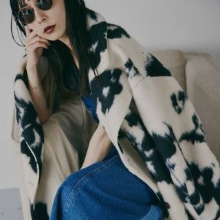 アメリヴィンテージ(Ameri VINTAGE)のAmeriVINTAGE UND SHADOW FLOWER WOOL COAT(ロングコート)