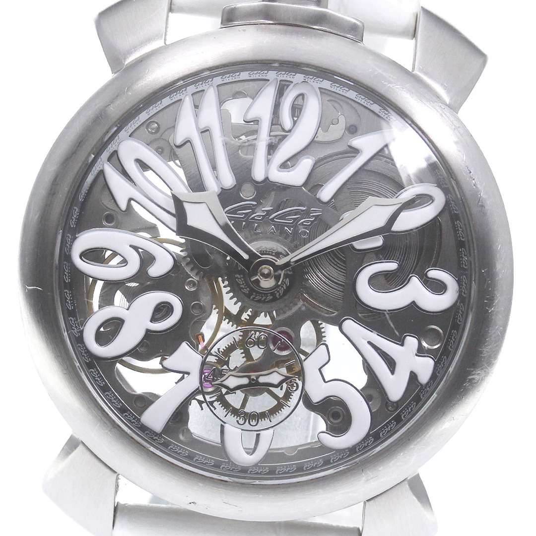 ガガミラノ GaGa MILANO 5310.01 マヌアーレ48MM スケルトン 手巻き メンズ _792166綺麗な状態尾錠バックル