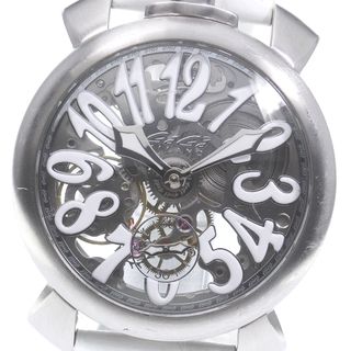 ガガミラノ(GaGa MILANO)のガガミラノ GaGa MILANO 5310.01 マヌアーレ48MM スケルトン 手巻き メンズ _792166(腕時計(アナログ))