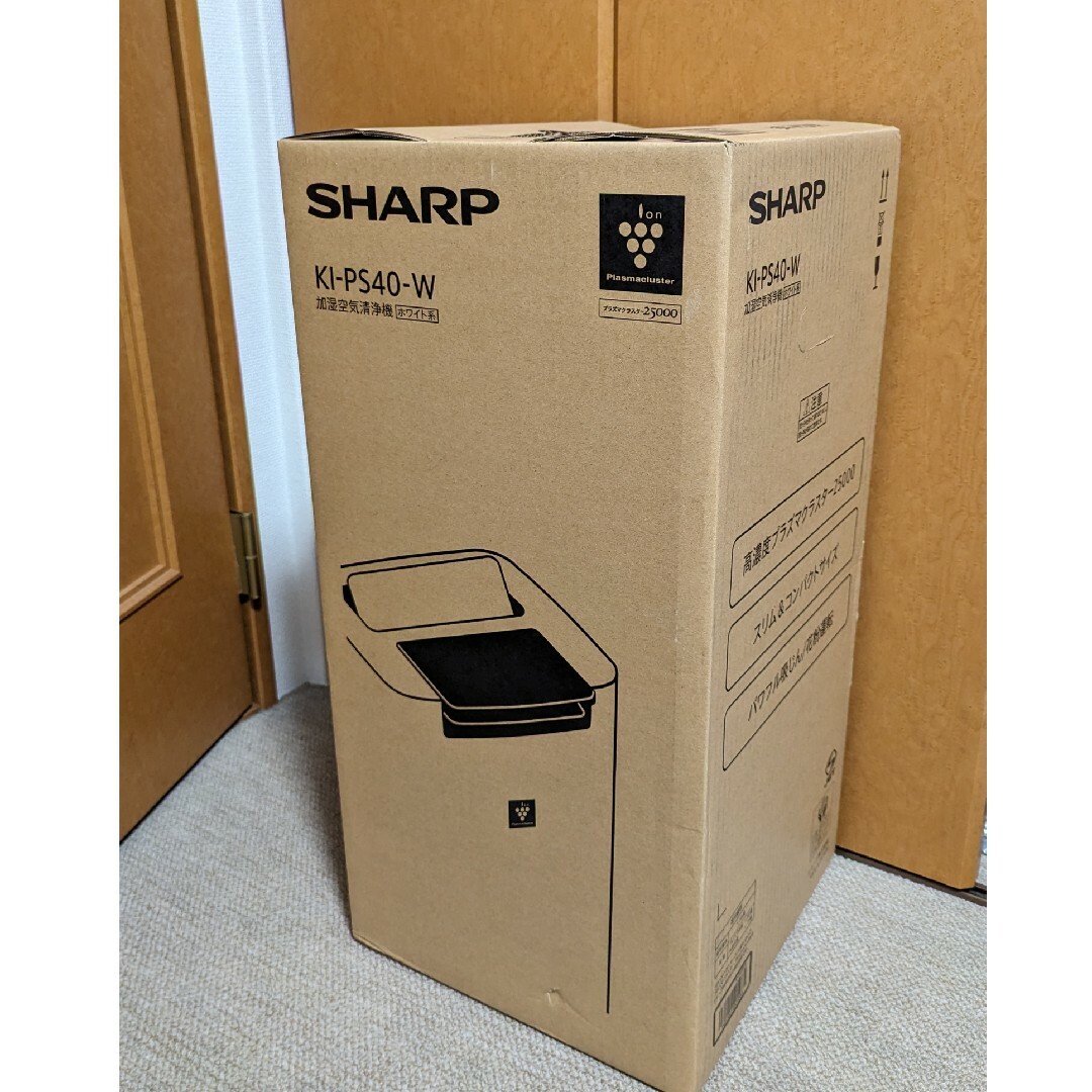 SHARP - 【新品未開封】SHARP 加湿空気清浄機 ホワイト KI-PS40-Wの
