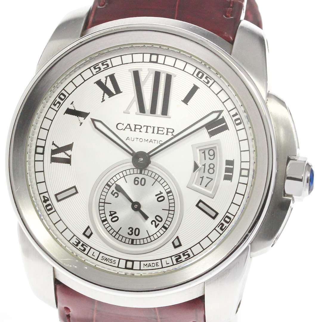 軽いダメージ劣化シミ針カルティエ CARTIER W7100013 カリブルドゥカルティエ ダイバー スモールセコンド 自動巻き メンズ 保証書付き_785820