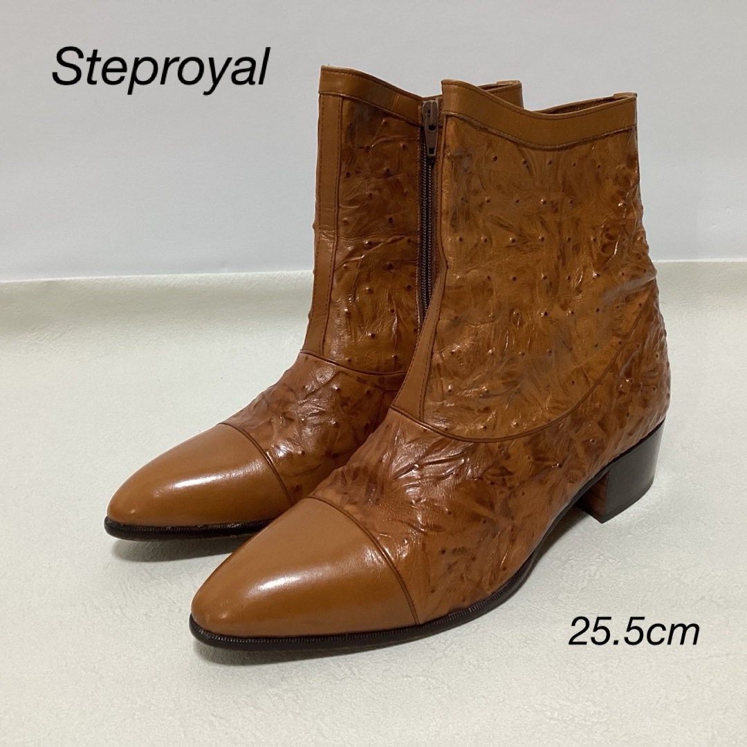 Steproyal オーストリッチ　ショートブーツブーツ