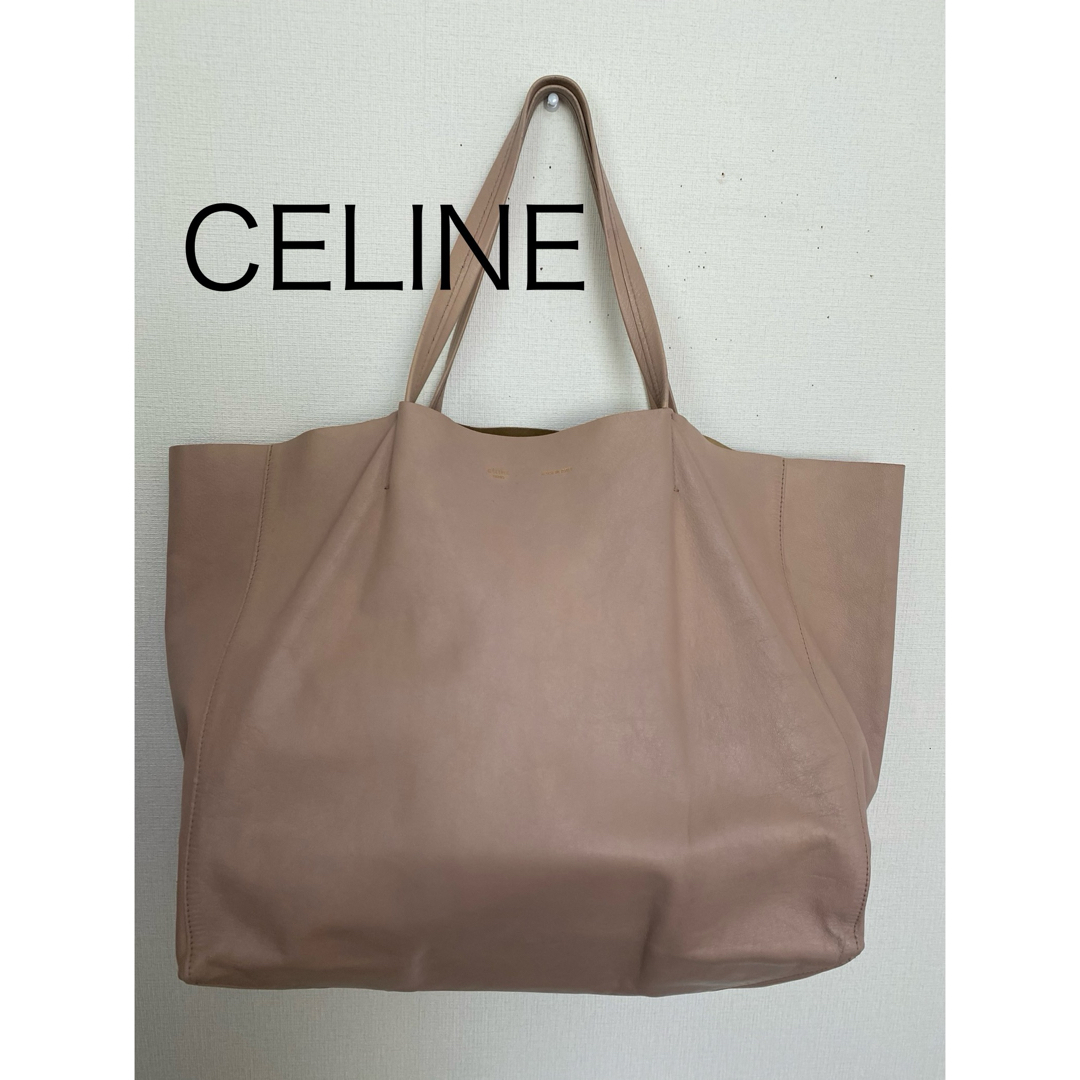 Celine セリーヌ ホリゾンタルカバ  ベージュ ピンクベージュポケット×1付属品