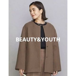 roku beauty\u0026youth6ビューティーアンドユース　キルティングコート肩幅52cm