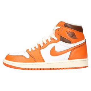 ナイキ(NIKE)のNIKE ナイキ WMNS AIR JORDAN 1 RETRO HIGH OG DO9369-101 ウィメンズ エアジョーダン1 レトロ ハイカットスニーカー オレンジ/ホワイト US10.5/27.5cm(スニーカー)