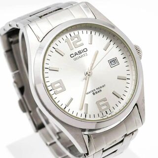 カシオ(CASIO)の《希少》CASIO 腕時計 シルバー クォーツ メンズ デイト デイト k(腕時計(アナログ))