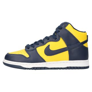 ナイキ(NIKE)のNIKE ナイキ DUNK HIGH SP MICHIGAN ダンクハイ ミシガン ハイカットスニーカー ネイビー/イエロー US8.5 CZ8149-700(スニーカー)