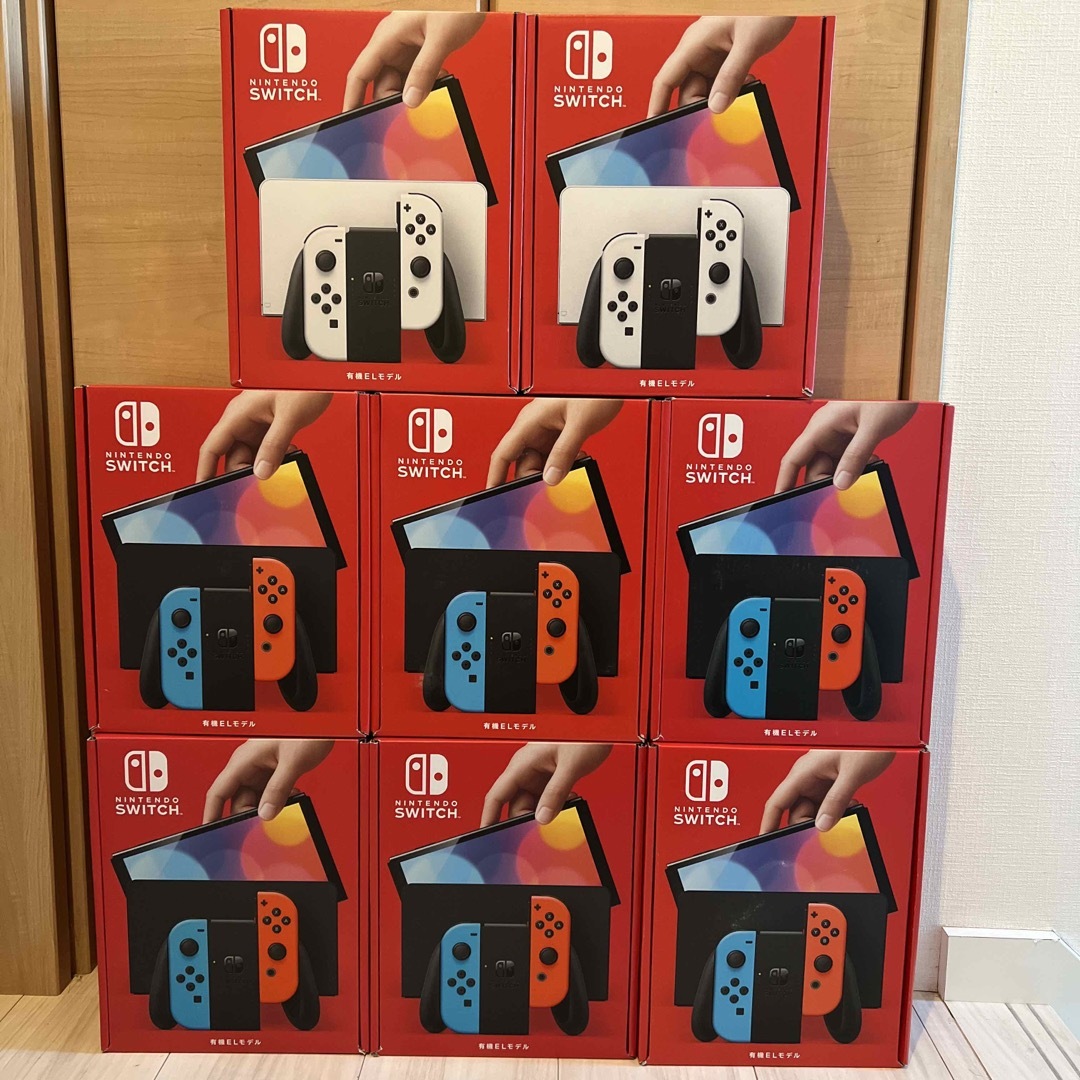 エンタメ/ホビー任天堂 Switch 有機EL8台 ホワイト2台 ネオン6台