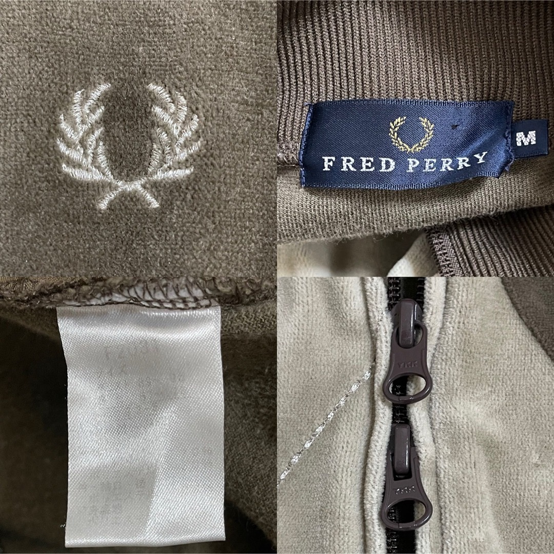 FRED PERRY - 美品ベロア M】フレッドペリー刺繍トラック FRED PERRY - 美品ベロア M】フレッドペリー刺繍トラック