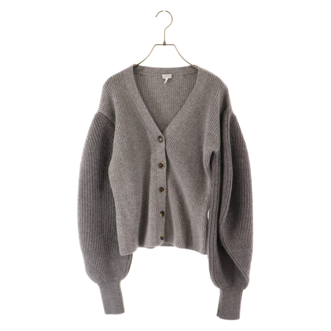 475センチ肩幅LOEWE ロエベ Balloon Sleeves Cardigan バルーン スリーブ カーディガン グレー レディース S540Y16K01