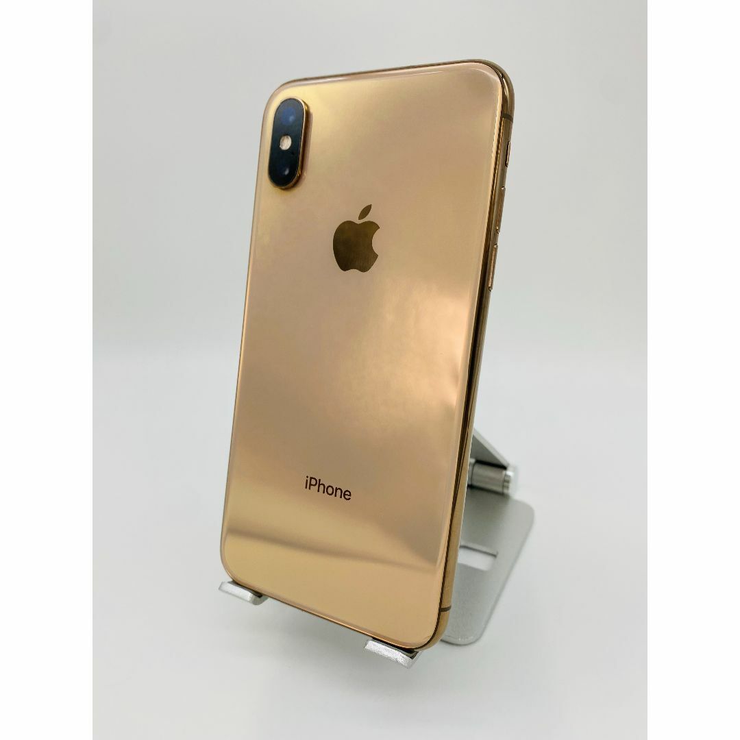 056★美品★iPhoneXS 256GB ゴールド/新品バッテリー/シムフリー