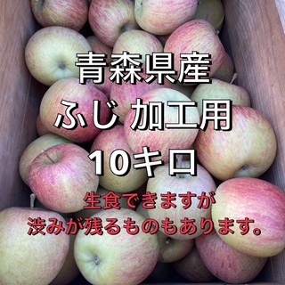 青森県産 りんご ふじ 加工用 10キロ(フルーツ)