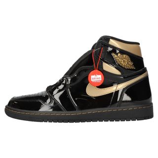 ナイキ(NIKE)のNIKE ナイキ AIR JORDAN1 RETRO HIGH OG BLACK-METALIC GOLD 555088-032 エアジョーダン1 ハイ メタリック ゴールドスニーカー ブラック/ゴールド US9.5/27.5cm(スニーカー)