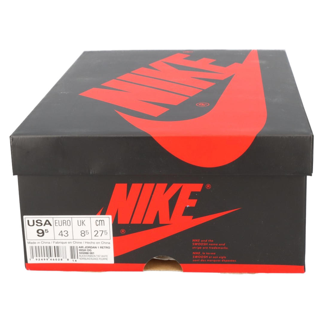 NIKE(ナイキ)のNIKE ナイキ AIR JORDAN 1 RETRO HIGH CRIMSON TINT 555088-081 エアジョーダン1 レトロ ハイスニーカー クリムゾンティント ブラック/ピンク US9.5/27.5cm メンズの靴/シューズ(スニーカー)の商品写真