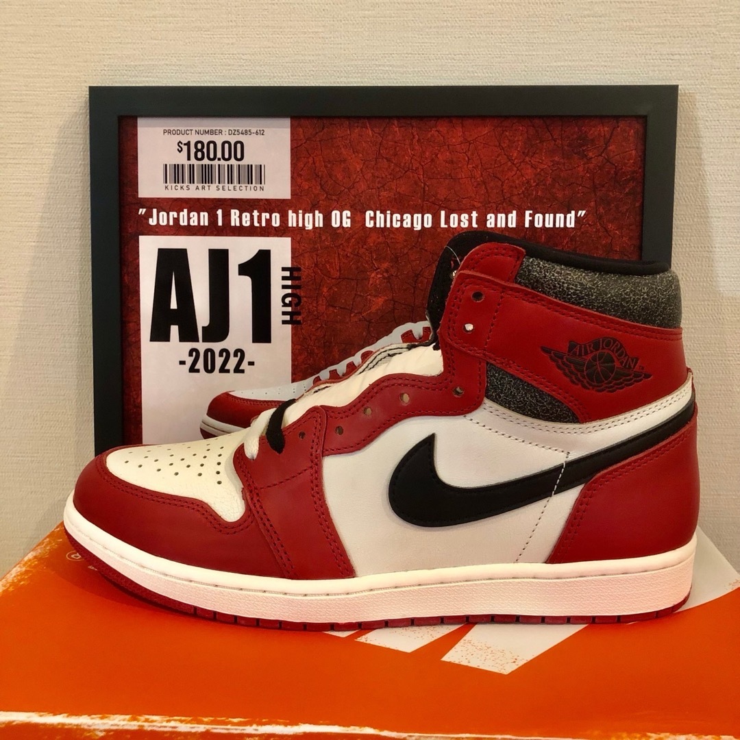 JORDAN 1 high ロイヤル リイマジンド/スニーカー アートポスター ハンドメイドのインテリア/家具(アート/写真)の商品写真