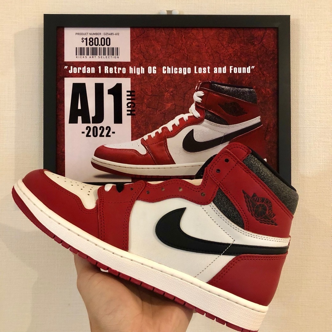 JORDAN 1 high ロイヤル リイマジンド/スニーカー アートポスター ハンドメイドのインテリア/家具(アート/写真)の商品写真