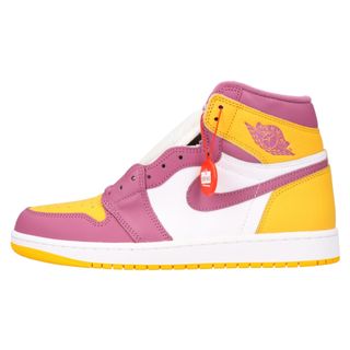 ナイキ(NIKE)のNIKE ナイキ AIR JORDAN1 RETRO HIGH OG BROTHERHOOD 555088‐706 エアジョーダン1ハイレトロブラザーフッドスニーカーイエロー/パープル US9.5/27.5cm(スニーカー)