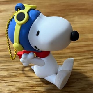 SNOOPY ラバーマスコットキーホルダー パイロット(キャラクターグッズ)