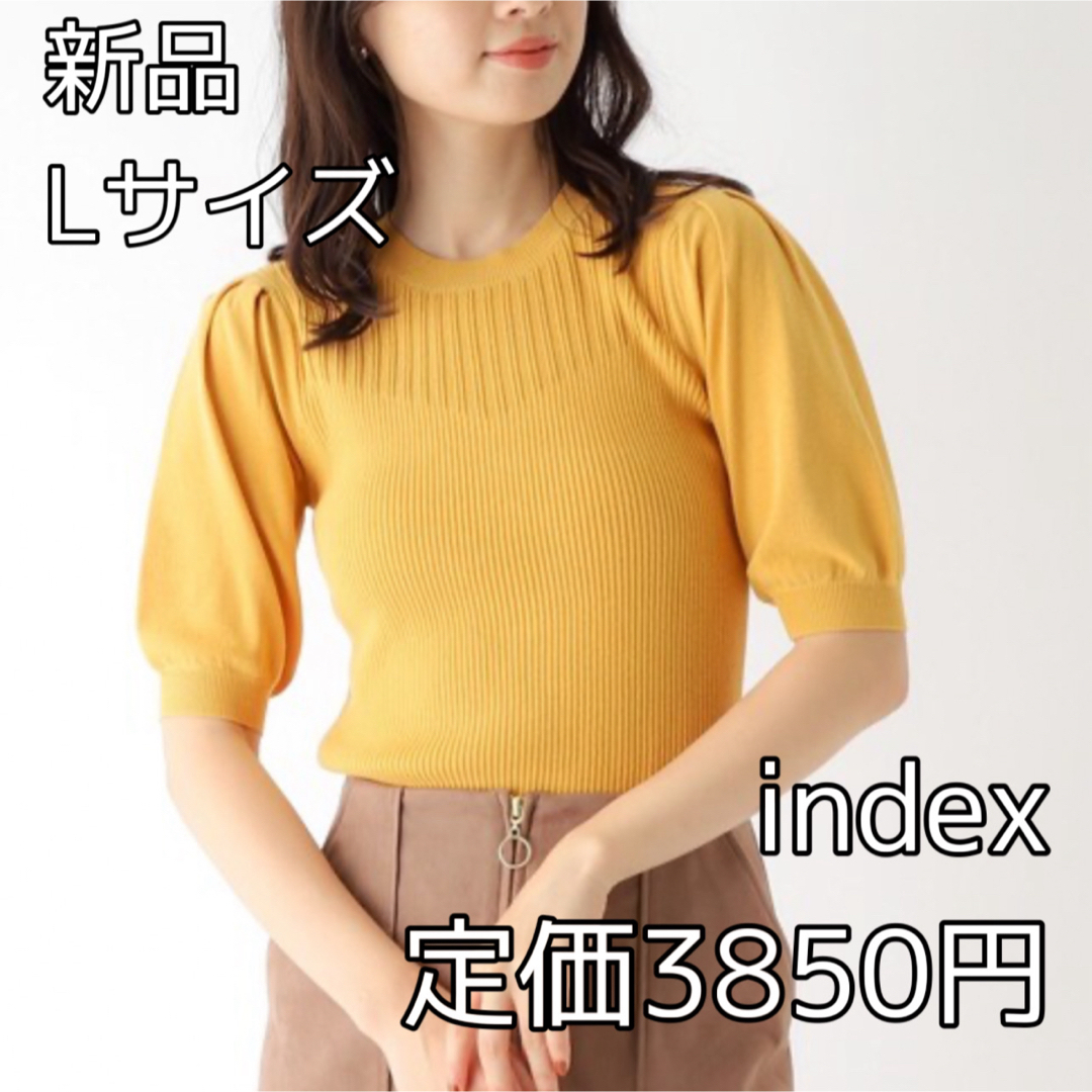 INDEX(インデックス)の3791 index パターンブロッキングタックスリーブニット レディースのトップス(カットソー(半袖/袖なし))の商品写真