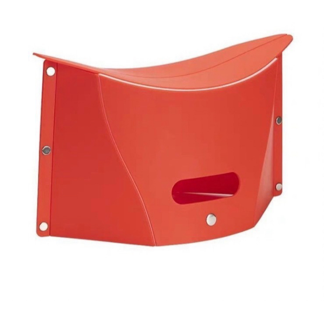 折り畳み 持ち運び イス レッド 椅子 軽量 キャンプ コンパクト 便利 多機能 スポーツ/アウトドアのアウトドア(テーブル/チェア)の商品写真