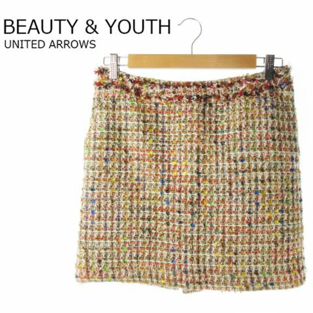 BEAUTY&YOUTH UNITED ARROWS(ビューティアンドユースユナイテッドアローズ)のビューティーアンドユース スカート ミニ ツイード M 210630YH10A レディースのスカート(ミニスカート)の商品写真