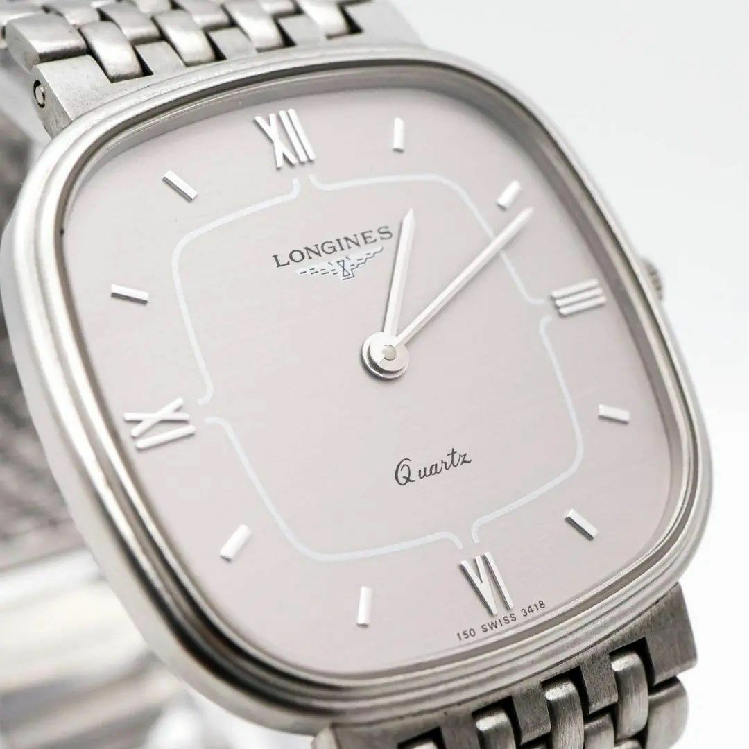 LONGINES(ロンジン)の《美品》LONGINES 腕時計 シルバー スクエア 薄型 ユニセックス c レディースのファッション小物(腕時計)の商品写真