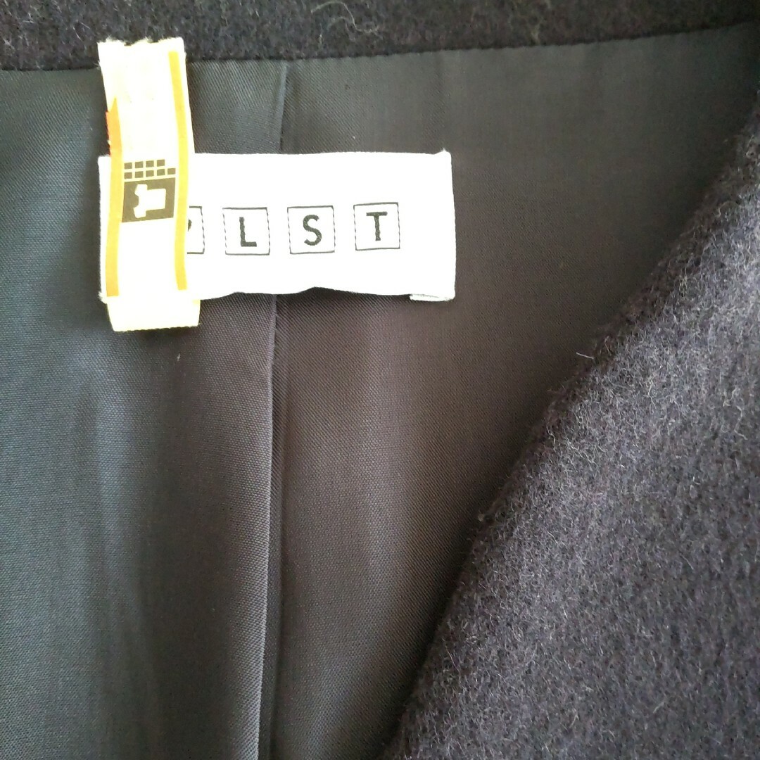 PLST(プラステ)のプラステ　ノーカラーチェスターコート　紺 レディースのジャケット/アウター(チェスターコート)の商品写真