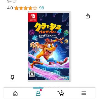 ニンテンドースイッチ(Nintendo Switch)のクラッシュバンディクー4 とんでもマルチバース(家庭用ゲームソフト)