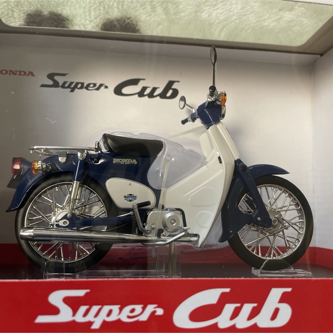 AOSHIMA(アオシマ)の1/12 完成品バイクシリーズ Honda スーパーカブ50  ブルー エンタメ/ホビーのおもちゃ/ぬいぐるみ(ミニカー)の商品写真