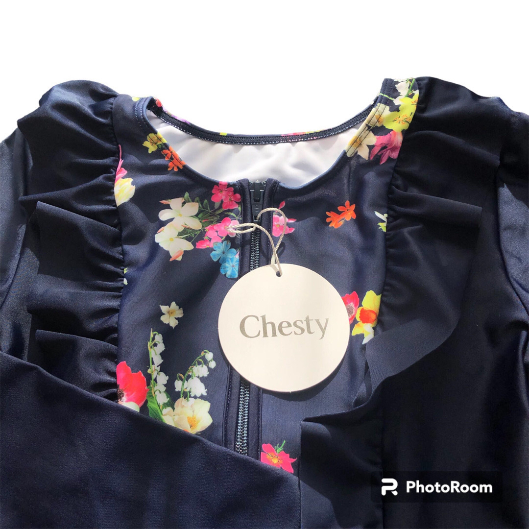 Chesty(チェスティ)の【new】ラッシュガード　水着　レディース　チェスティ　ネイビー　紺　花 レディースの水着/浴衣(水着)の商品写真