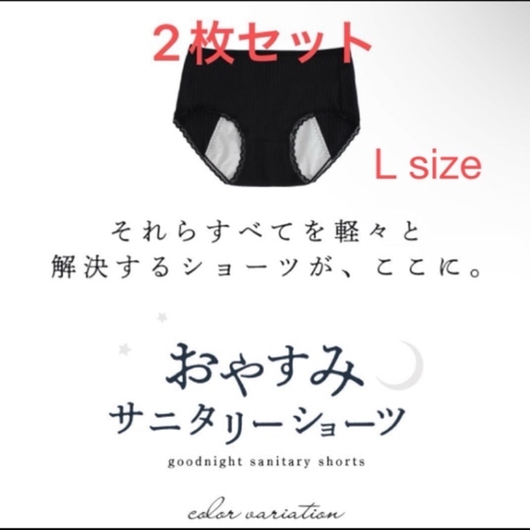 サニタリーショーツ 綿 コットン コットンサニタリーショーツ 2枚セット L  レディースの下着/アンダーウェア(ショーツ)の商品写真