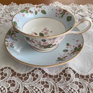 ウェッジウッド(WEDGWOOD)のワイルドストロベリー　ブルーム　カップ＆ソーサー(食器)