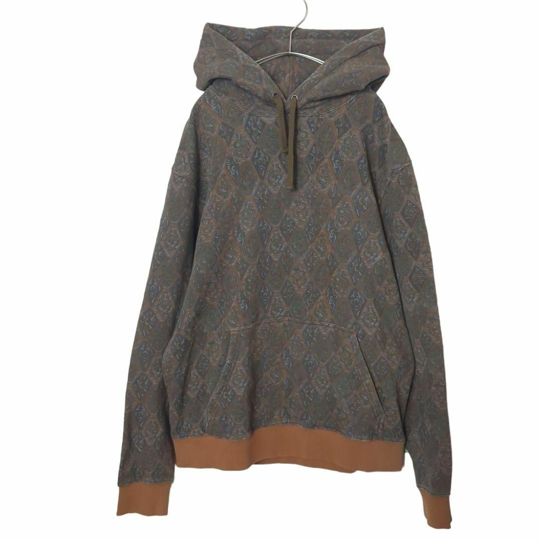 STUSSY(ステューシー)の☆美品☆ STUSSY HOODIE プルオーバーパーカー 総柄  M メンズのトップス(パーカー)の商品写真